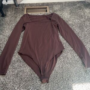 Brown Long Sleeve body suit